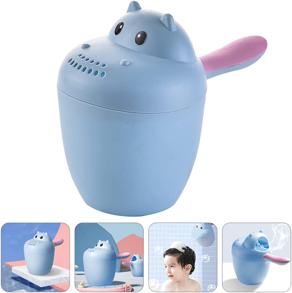 Baby Bath Rinse Cup - Shampoo Rinser Wash Cup Hair Washing Jug Water Scoop Bathroom Accessories for Newborn Baby Toddlers Shower, 7cm x 14cm / Red