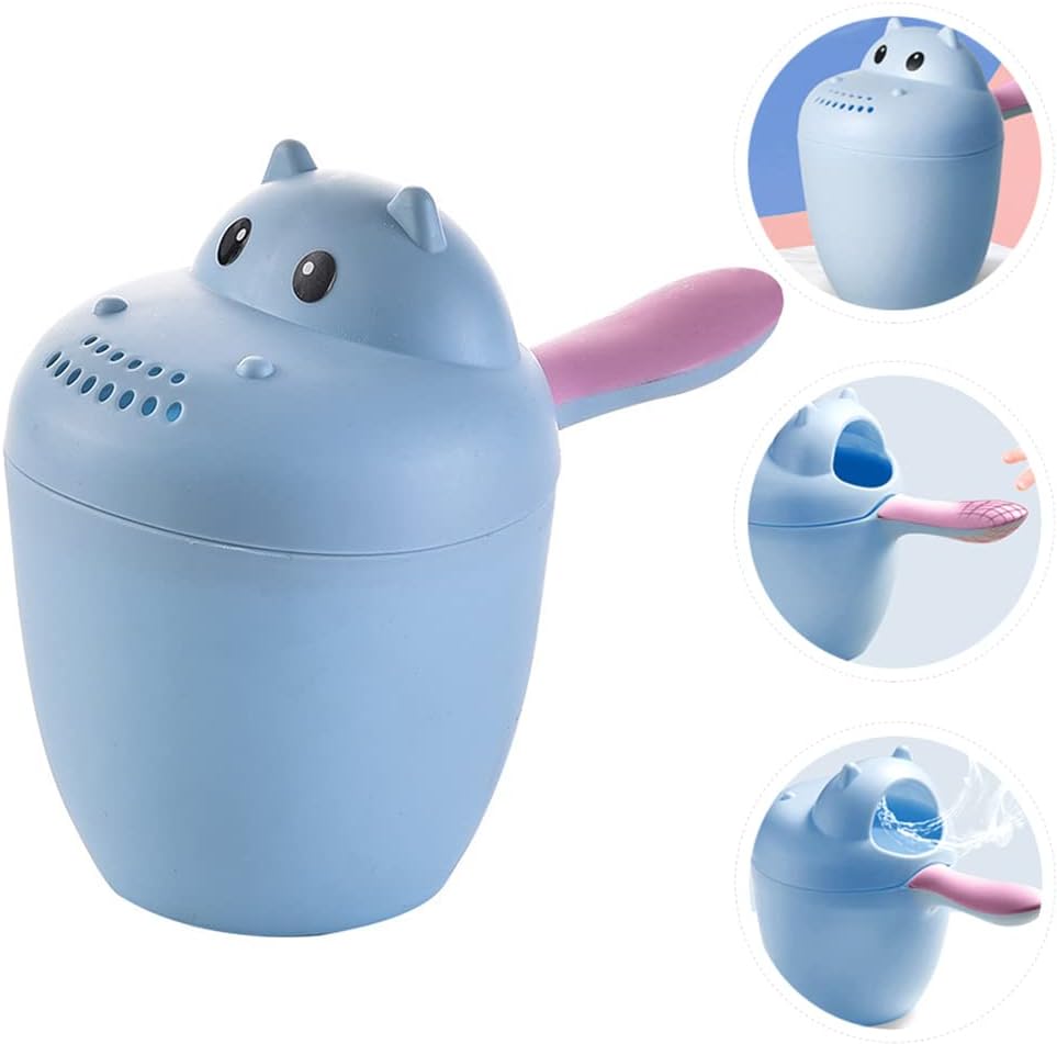 Baby Bath Rinse Cup - Shampoo Rinser Wash Cup Hair Washing Jug Water Scoop Bathroom Accessories for Newborn Baby Toddlers Shower, 7cm x 14cm / Red