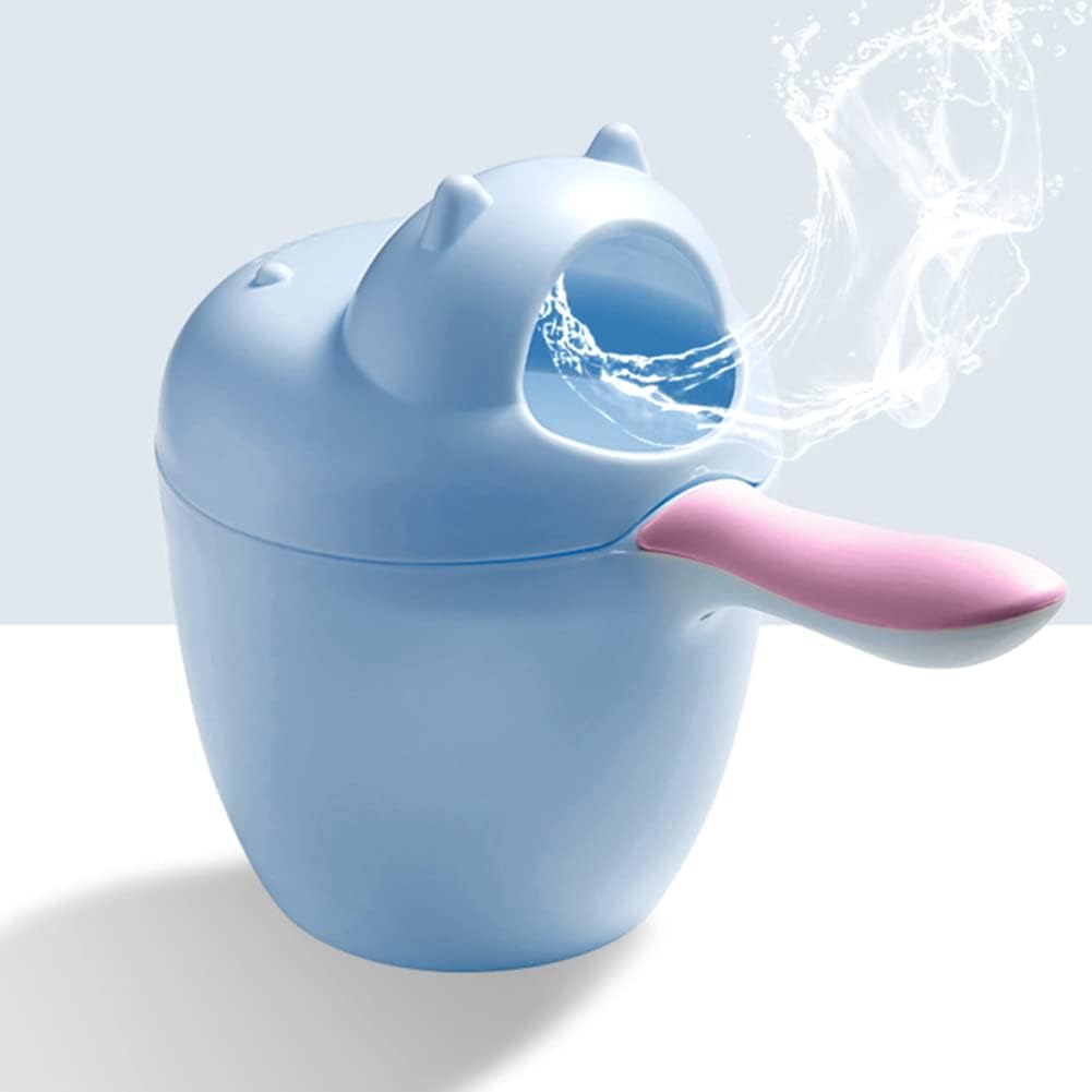 Baby Bath Rinse Cup - Shampoo Rinser Wash Cup Hair Washing Jug Water Scoop Bathroom Accessories for Newborn Baby Toddlers Shower, 7cm x 14cm / Red