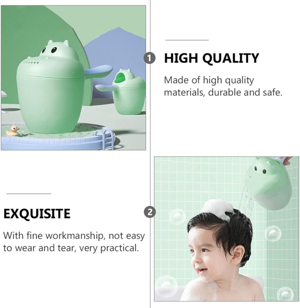 Baby Bath Rinse Cup - Shampoo Rinser Wash Cup Hair Washing Jug Water Scoop Bathroom Accessories for Newborn Baby Toddlers Shower, 7cm x 14cm / Red