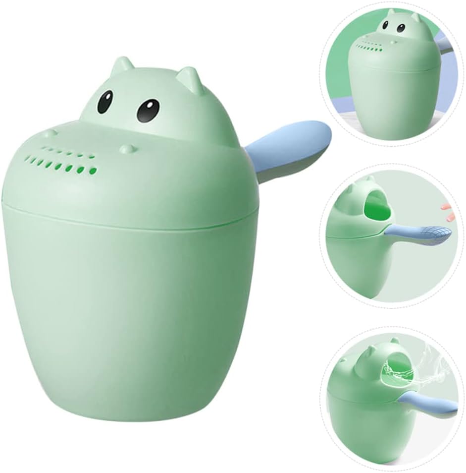 Baby Bath Rinse Cup - Shampoo Rinser Wash Cup Hair Washing Jug Water Scoop Bathroom Accessories for Newborn Baby Toddlers Shower, 7cm x 14cm / Red