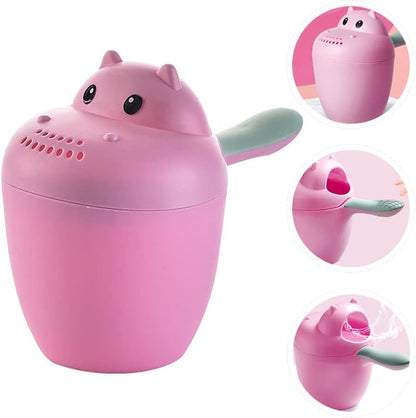 Baby Bath Rinse Cup - Shampoo Rinser Wash Cup Hair Washing Jug Water Scoop Bathroom Accessories for Newborn Baby Toddlers Shower, 7cm x 14cm / Red