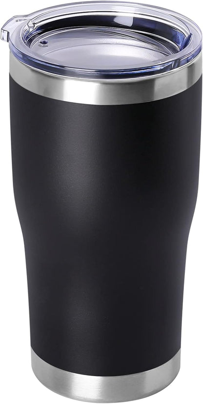 DOMICARE 20oz Tumbler with Lid Stainless Steel Tumblers Bulk, Double Wall Vacuum Insulated Coffee Travel Mug Powder Coated Tumbler, 8 Count (Pack of 1) Navy