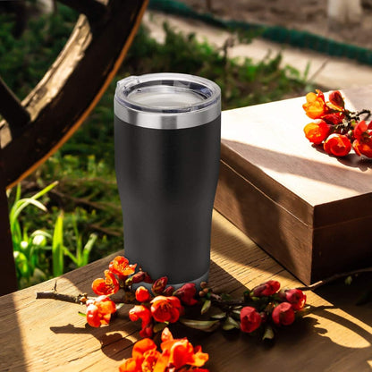 DOMICARE 20oz Tumbler with Lid Stainless Steel Tumblers Bulk, Double Wall Vacuum Insulated Coffee Travel Mug Powder Coated Tumbler, 8 Count (Pack of 1) Navy