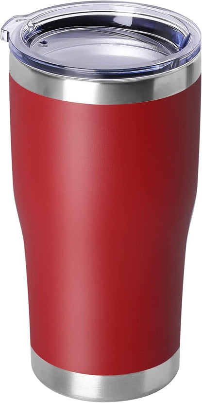 DOMICARE 20oz Tumbler with Lid Stainless Steel Tumblers Bulk, Double Wall Vacuum Insulated Coffee Travel Mug Powder Coated Tumbler, 8 Count (Pack of 1) Navy