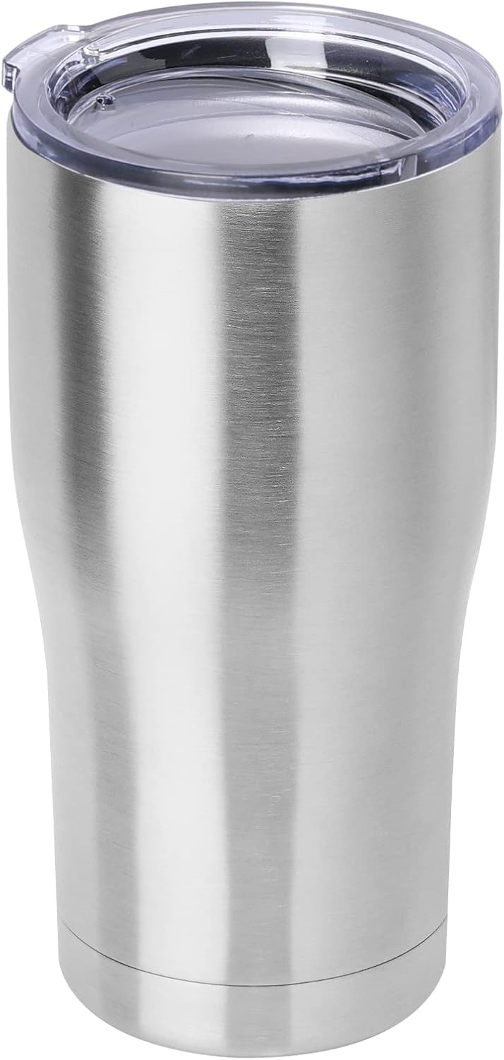 DOMICARE 20oz Tumbler with Lid Stainless Steel Tumblers Bulk, Double Wall Vacuum Insulated Coffee Travel Mug Powder Coated Tumbler, 8 Count (Pack of 1) Navy