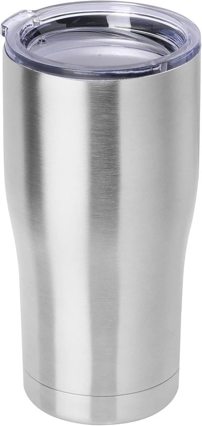 DOMICARE 20oz Tumbler with Lid Stainless Steel Tumblers Bulk, Double Wall Vacuum Insulated Coffee Travel Mug Powder Coated Tumbler, 8 Count (Pack of 1) Navy