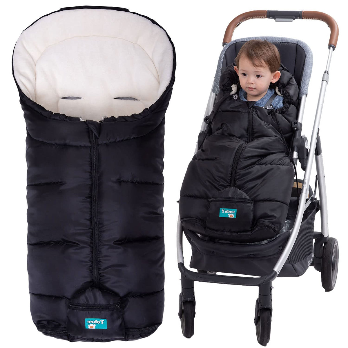 Toddler Warm Stroller Bunting Bag, Winter Waterproof Windproof Stroller Blanket, Protact Baby from Cold Weather Footmuff for Stroller