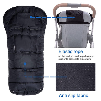 Toddler Warm Stroller Bunting Bag, Winter Waterproof Windproof Stroller Blanket, Protact Baby from Cold Weather Footmuff for Stroller
