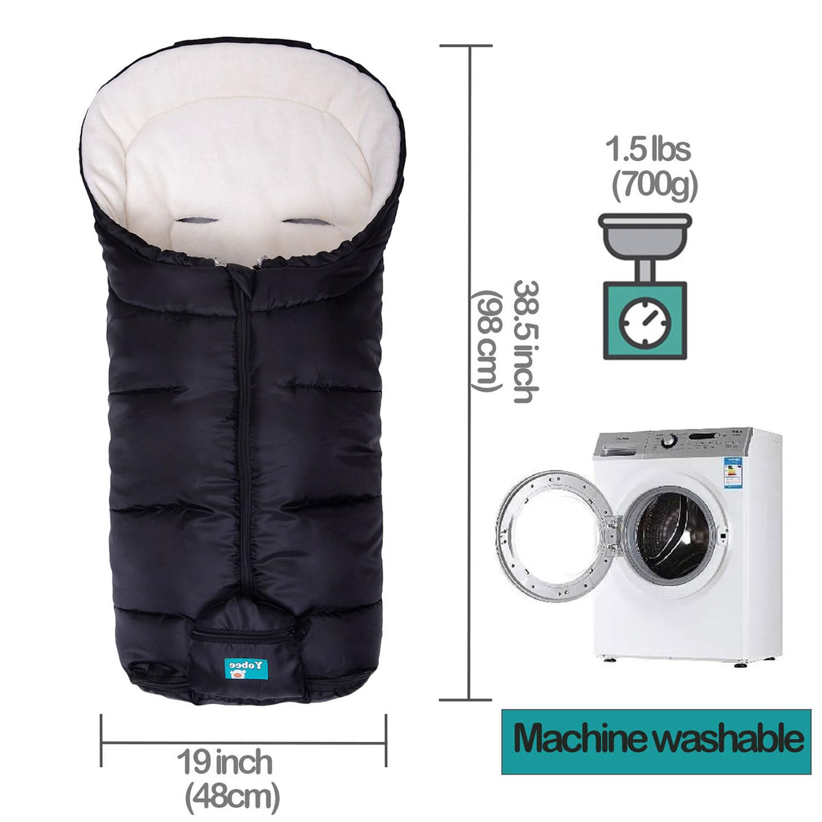 Toddler Warm Stroller Bunting Bag, Winter Waterproof Windproof Stroller Blanket, Protact Baby from Cold Weather Footmuff for Stroller