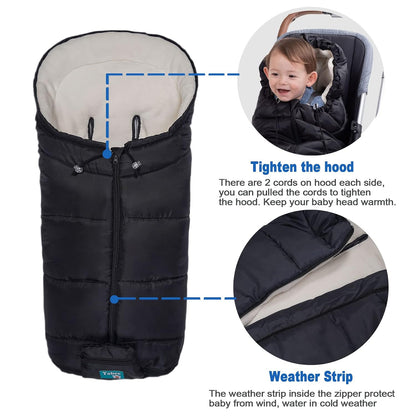 Toddler Warm Stroller Bunting Bag, Winter Waterproof Windproof Stroller Blanket, Protact Baby from Cold Weather Footmuff for Stroller