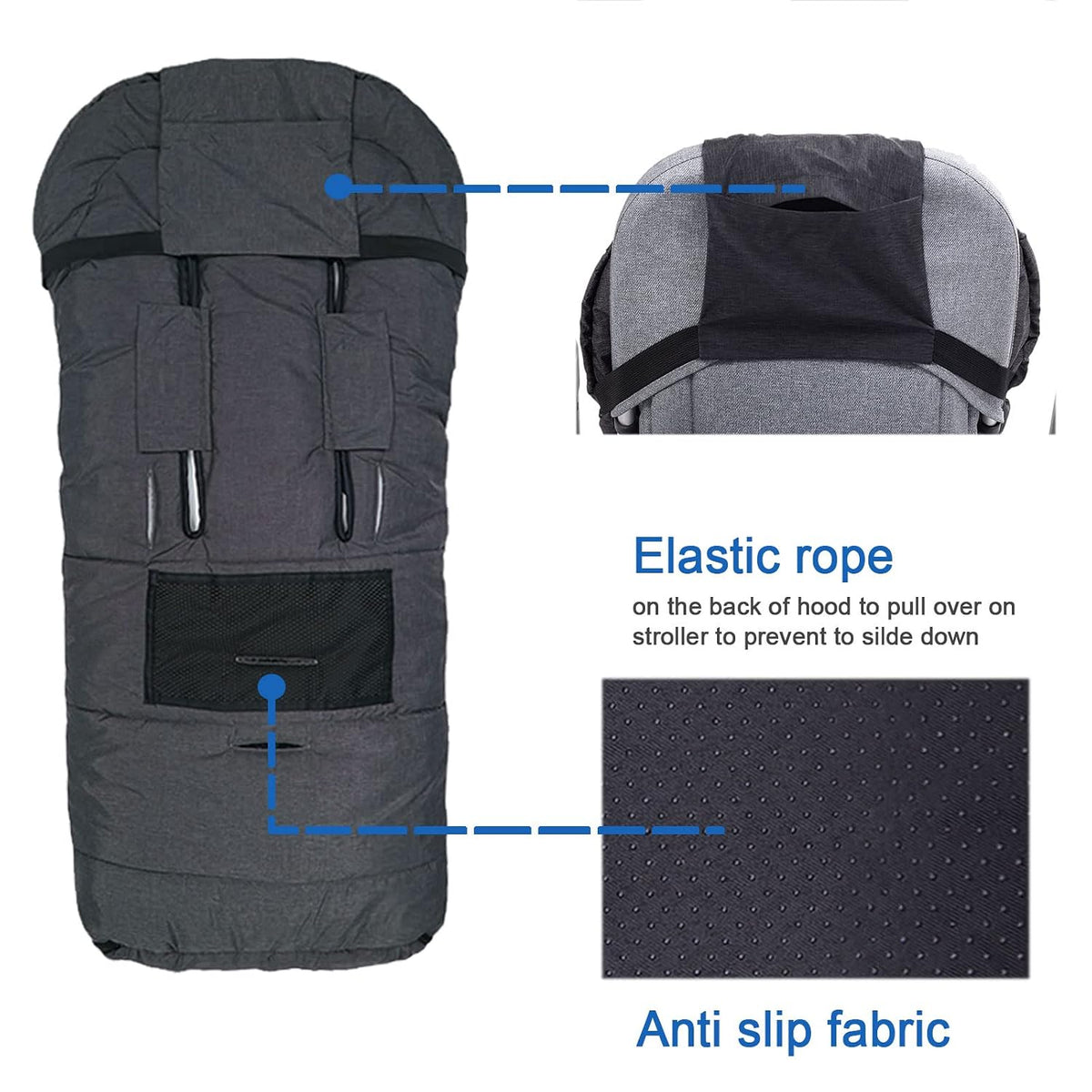 Toddler Warm Stroller Bunting Bag, Winter Waterproof Windproof Stroller Blanket, Protact Baby from Cold Weather Footmuff for Stroller