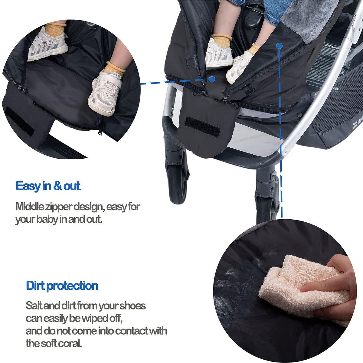 Toddler Warm Stroller Bunting Bag, Winter Waterproof Windproof Stroller Blanket, Protact Baby from Cold Weather Footmuff for Stroller