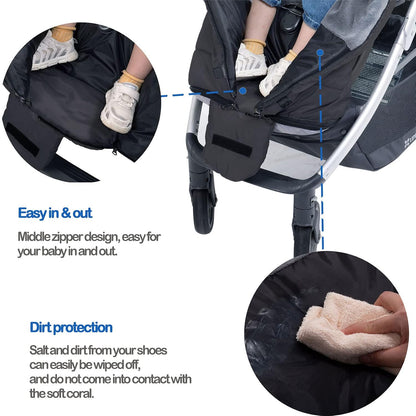 Toddler Warm Stroller Bunting Bag, Winter Waterproof Windproof Stroller Blanket, Protact Baby from Cold Weather Footmuff for Stroller