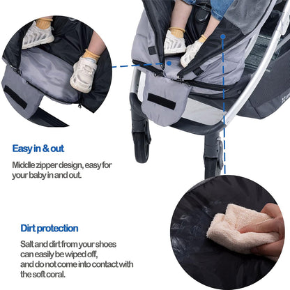 Toddler Warm Stroller Bunting Bag, Winter Waterproof Windproof Stroller Blanket, Protact Baby from Cold Weather Footmuff for Stroller
