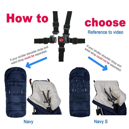 Toddler Warm Stroller Bunting Bag, Winter Waterproof Windproof Stroller Blanket, Protact Baby from Cold Weather Footmuff for Stroller