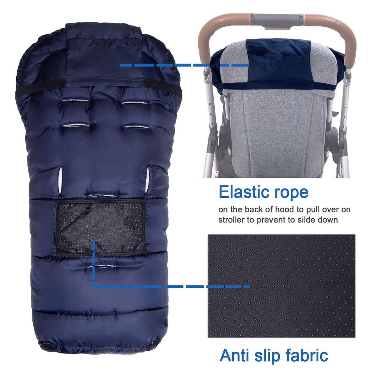 Toddler Warm Stroller Bunting Bag, Winter Waterproof Windproof Stroller Blanket, Protact Baby from Cold Weather Footmuff for Stroller