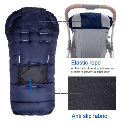 Toddler Warm Stroller Bunting Bag, Winter Waterproof Windproof Stroller Blanket, Protact Baby from Cold Weather Footmuff for Stroller