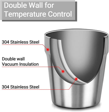Stainless Steel Cups 16 oz, 4 Pack Stainless Steel Tumbler Stackable Double Wall Vacuum Insulated Metal Drinking Glasses for Home Restaurant Ofiice Party Camping