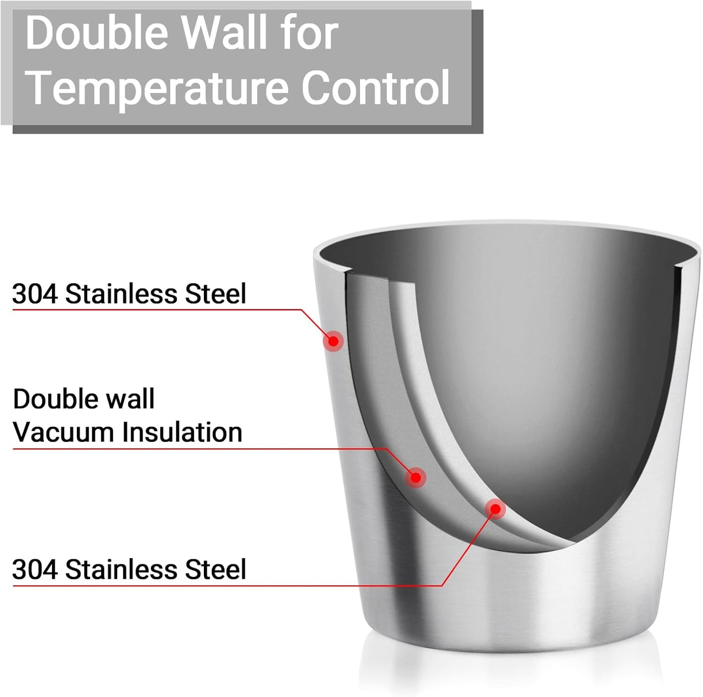 Stainless Steel Cups 16 oz, 4 Pack Stainless Steel Tumbler Stackable Double Wall Vacuum Insulated Metal Drinking Glasses for Home Restaurant Ofiice Party Camping