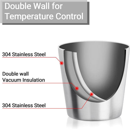 Stainless Steel Cups 16 oz, 4 Pack Stainless Steel Tumbler Stackable Double Wall Vacuum Insulated Metal Drinking Glasses for Home Restaurant Ofiice Party Camping