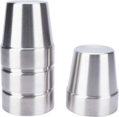 Stainless Steel Cups 16 oz, 4 Pack Stainless Steel Tumbler Stackable Double Wall Vacuum Insulated Metal Drinking Glasses for Home Restaurant Ofiice Party Camping