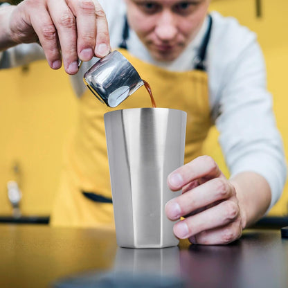 Stainless Steel Cups 16 oz, 4 Pack Stainless Steel Tumbler Stackable Double Wall Vacuum Insulated Metal Drinking Glasses for Home Restaurant Ofiice Party Camping