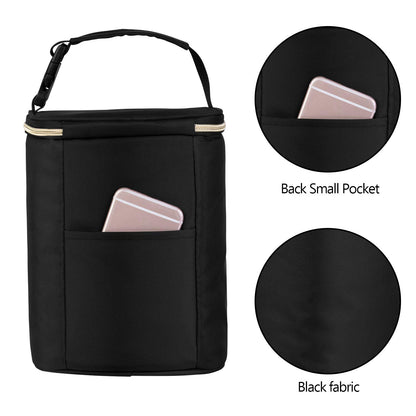 Travel Insulated Breastmilk Cooler Bag for Working Moms, Black