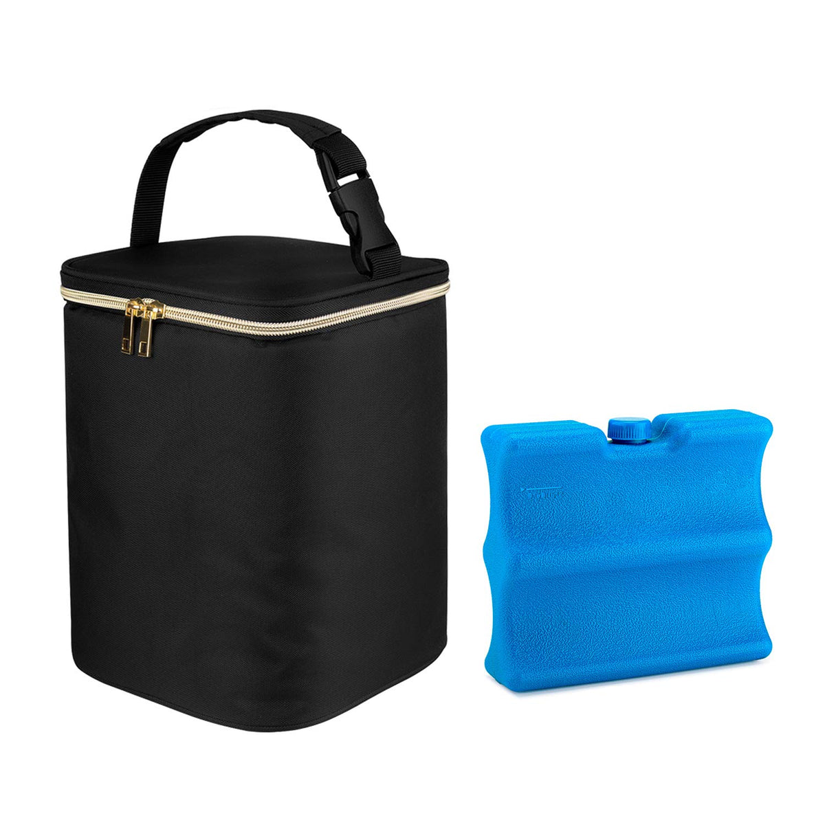 Travel Insulated Breastmilk Cooler Bag for Working Moms, Black