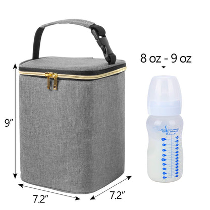 Travel Insulated Breastmilk Cooler Bag for Working Moms, Black