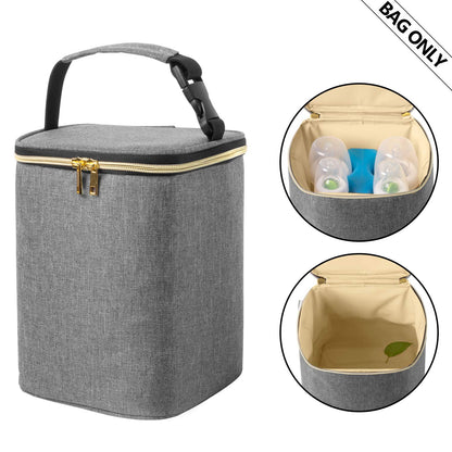 Travel Insulated Breastmilk Cooler Bag for Working Moms, Black