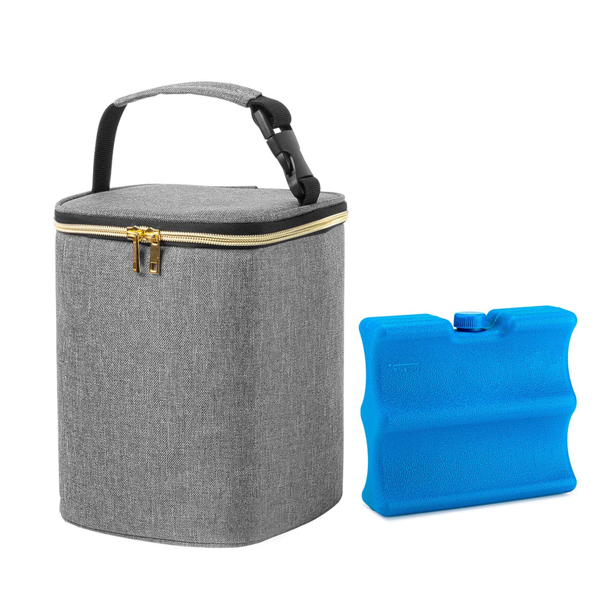 Travel Insulated Breastmilk Cooler Bag for Working Moms, Black