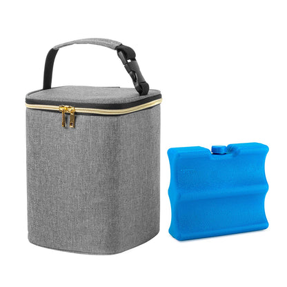 Travel Insulated Breastmilk Cooler Bag for Working Moms, Black
