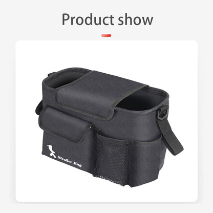 Stroller Bag with Detachable Shoulder Strap Cup Holder Diaper Feeding Bottle Phone Toys Storage Accessory