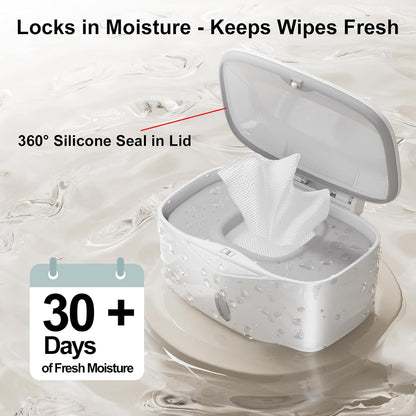 Wipes Dispenser with Weighted Plate, X2 PRO, Perfect Pull Baby Wipe Holder, Refillable Wipe Container, Keeps Wipes Fresh, One-Handed Operation. Non-Slip, Easy Open/Close Wipes Case, Pink