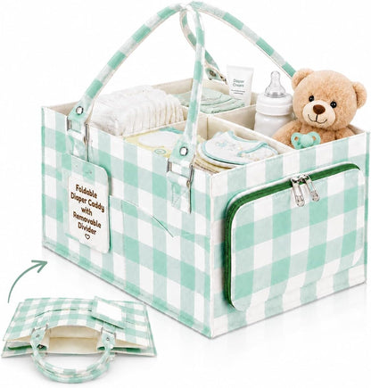 Diaper Caddy Organizer for Baby Essentials Portable, Travel Tote