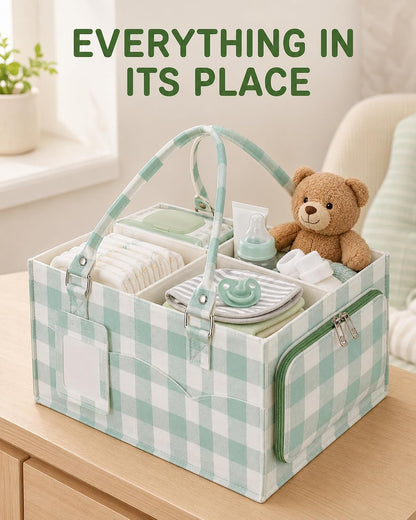 Diaper Caddy Organizer for Baby Essentials Portable, Travel Tote