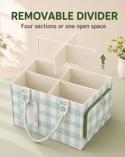 Diaper Caddy Organizer for Baby Essentials Portable, Travel Tote