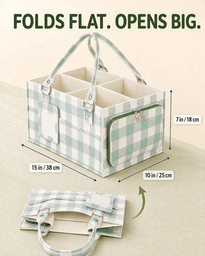 Diaper Caddy Organizer for Baby Essentials Portable, Travel Tote