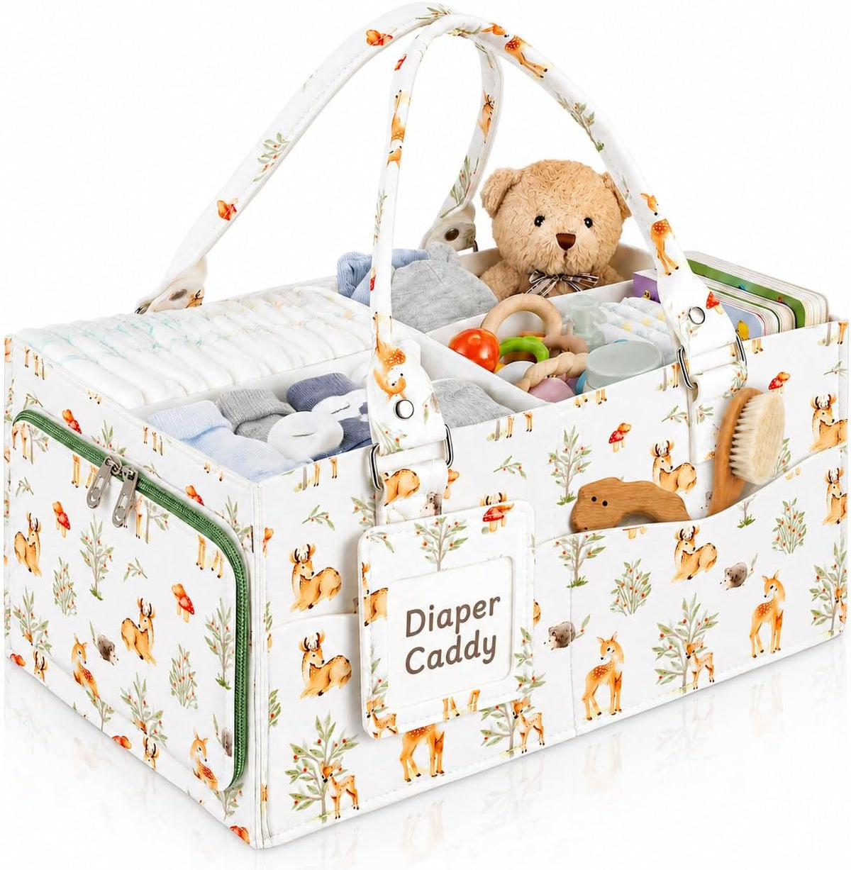 Diaper Caddy Organizer for Baby Essentials Portable, Travel Tote