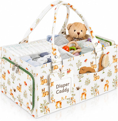 Diaper Caddy Organizer for Baby Essentials Portable, Travel Tote