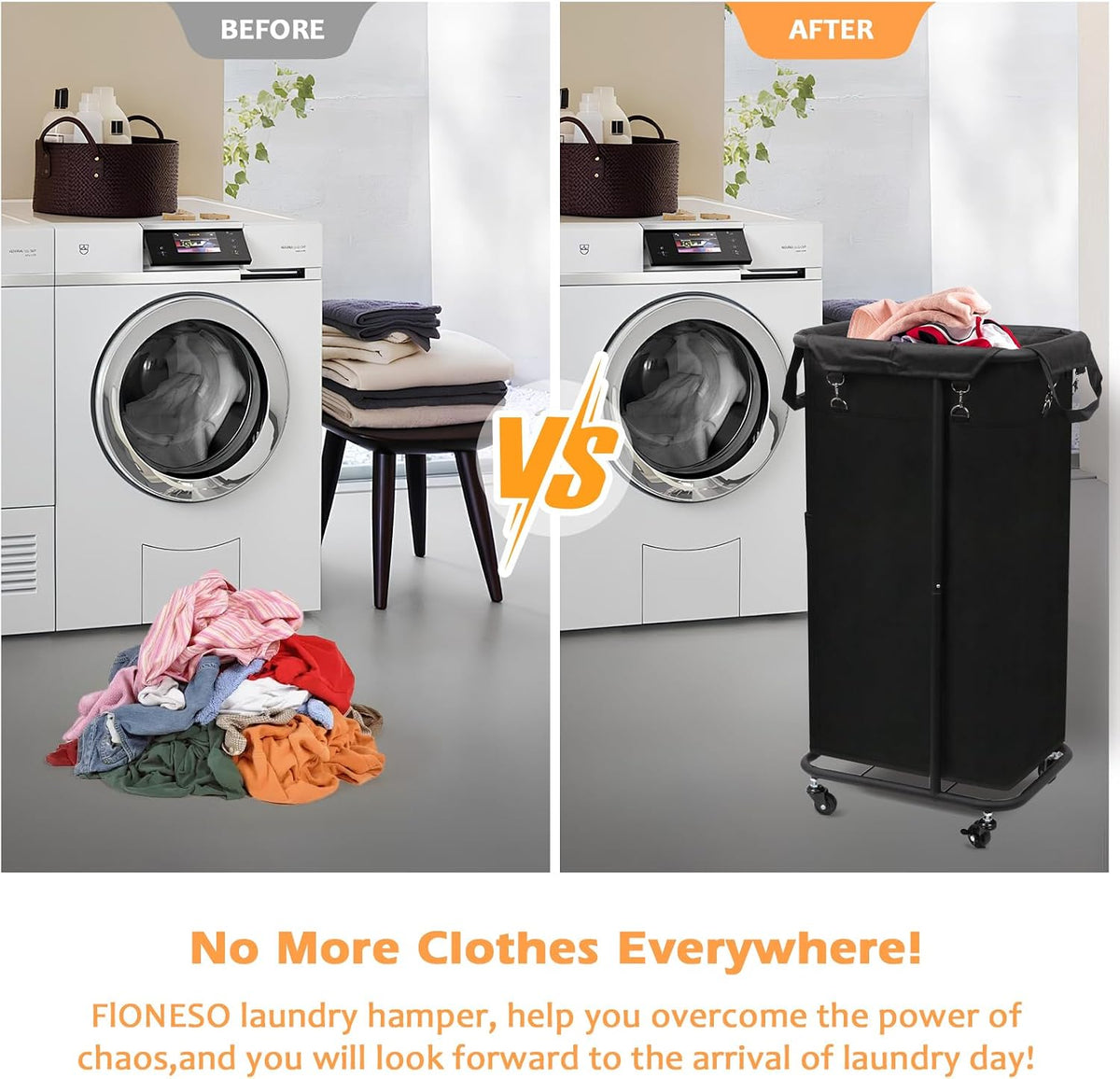 180L Laundry Basket with Wheels, Rolling Laundry Basket with Removable Bag and Metal Frame,Large Tall Laundry Hamper for Bedroom,Laundry Room,Hotel Laundry Organization(Black)