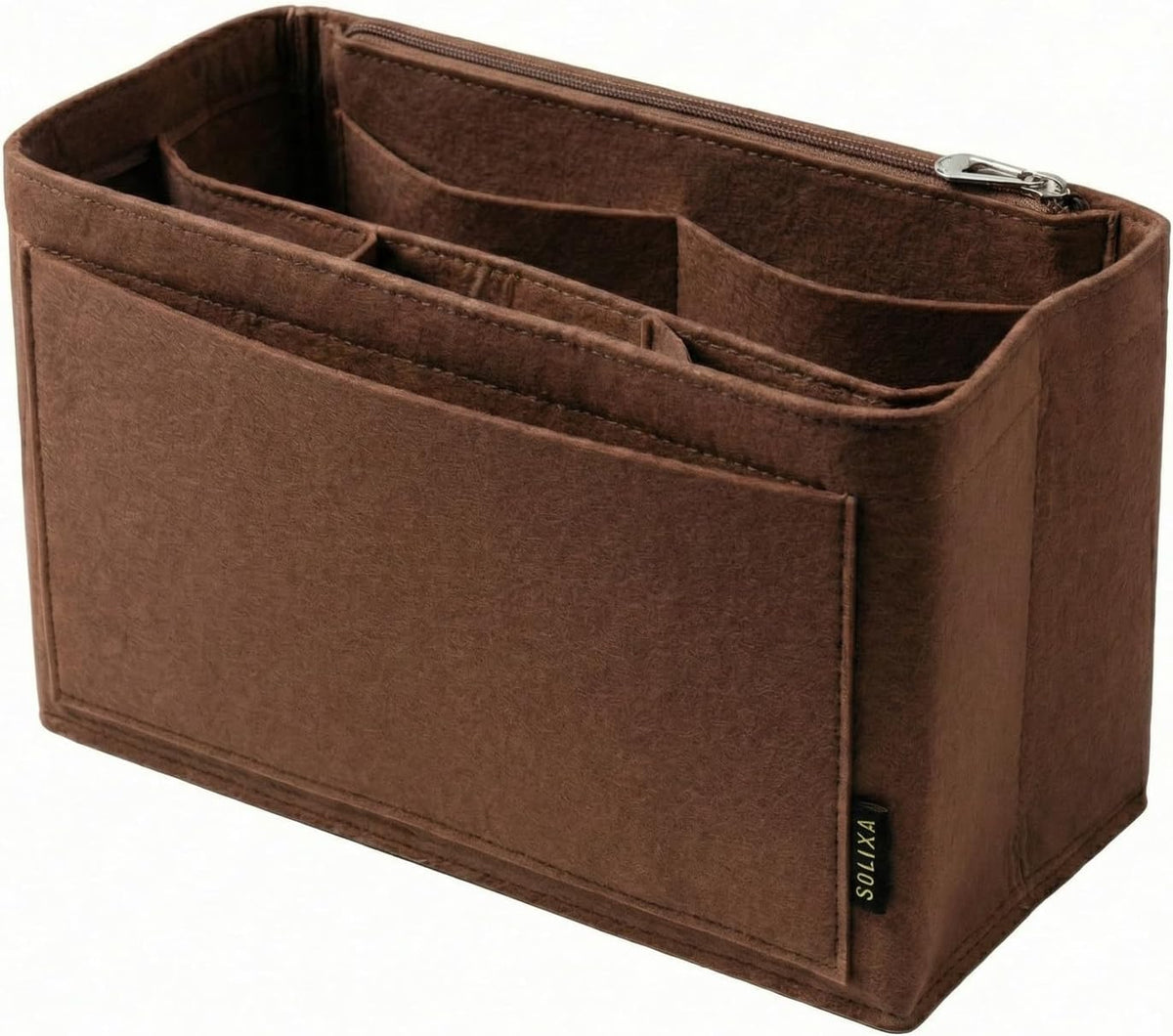 Felt Purse Organizer Insert for Tote Bags, Bag Insert for Handbags fit Neverfull MM, bag charm for tote bags,Compatible with Most Totes & Designer Bags, Medium Beige