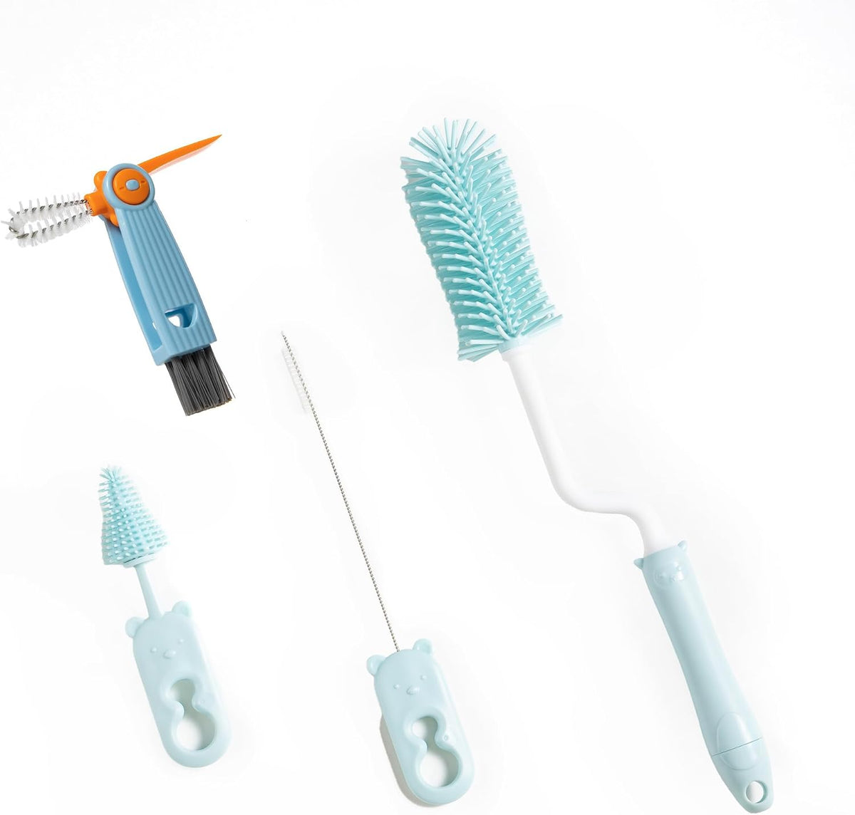 Baby Bottle Drying Rack and Cleaning Set，Xmas Surprise Gift for Newmom
