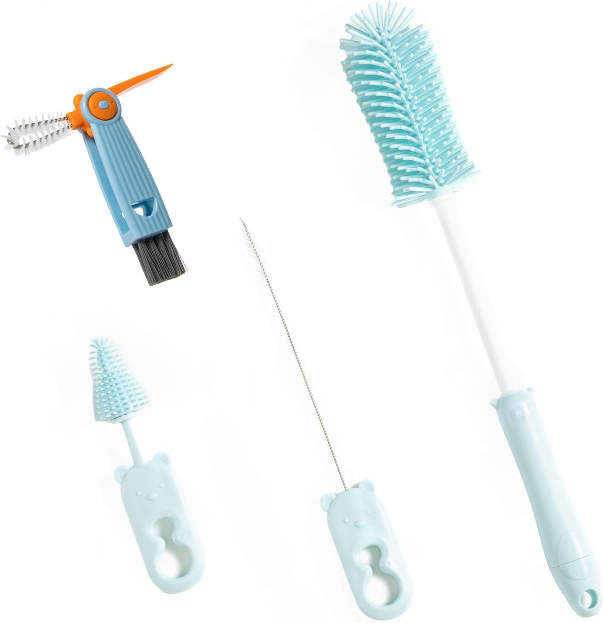 Baby Bottle Drying Rack and Cleaning Set，Xmas Surprise Gift for Newmom