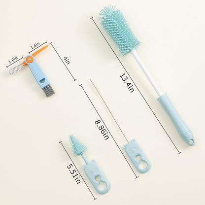 Baby Bottle Drying Rack and Cleaning Set，Xmas Surprise Gift for Newmom