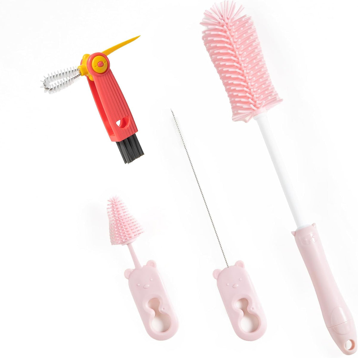 Baby Bottle Drying Rack and Cleaning Set，Xmas Surprise Gift for Newmom