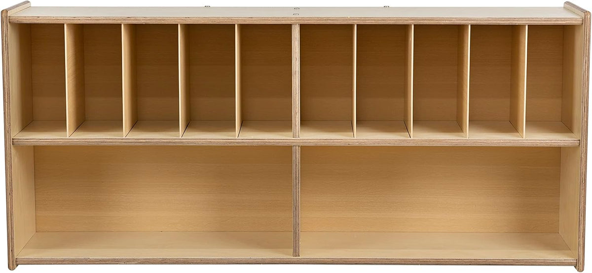 Diaper Storage Organizer, 100% Birch Plywood Wall Mount Diaper Caddy for Nursery, Daycare, Schools
