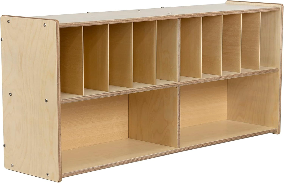 Diaper Storage Organizer, 100% Birch Plywood Wall Mount Diaper Caddy for Nursery, Daycare, Schools