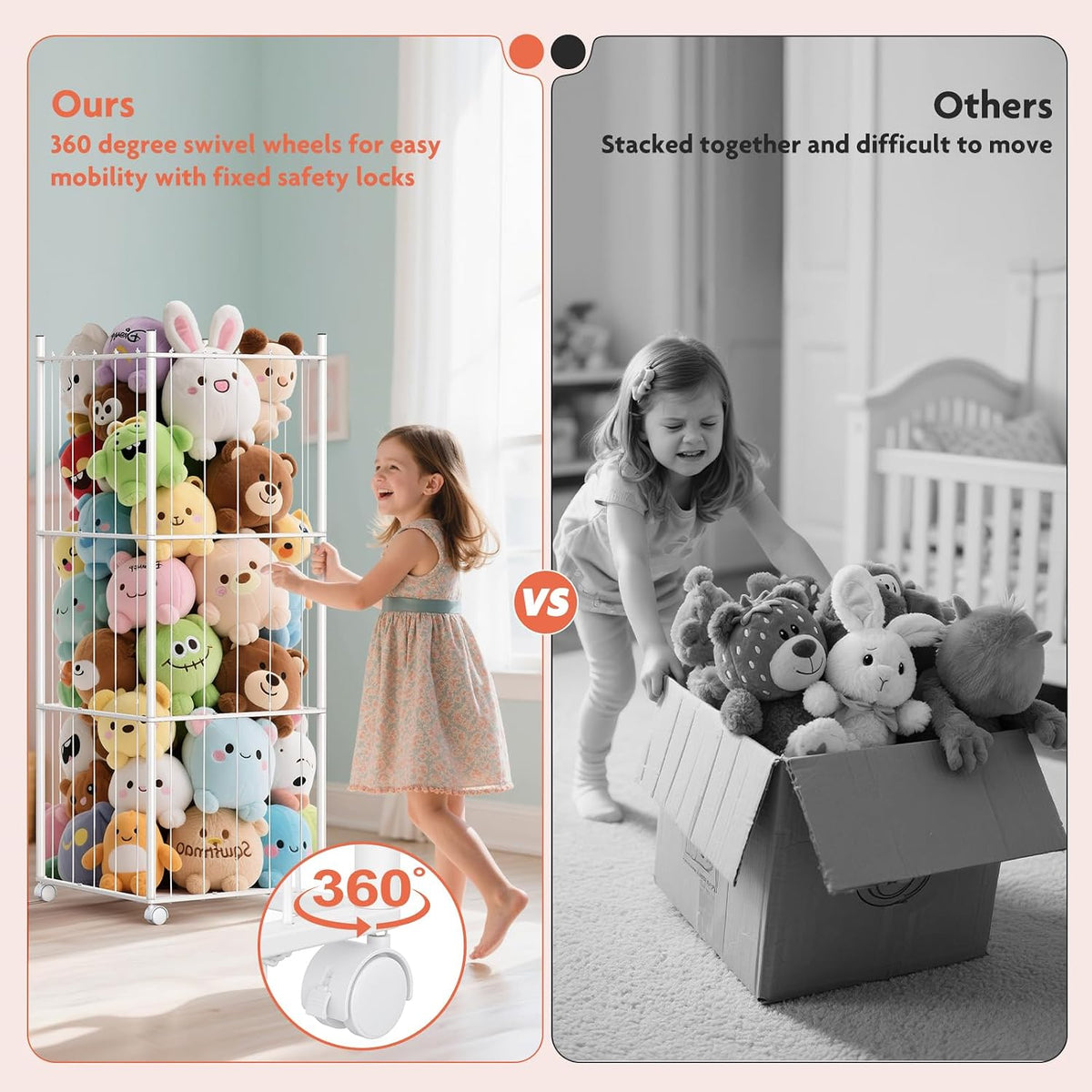 Extra Large Metal Stuffed Animals Storage Tower